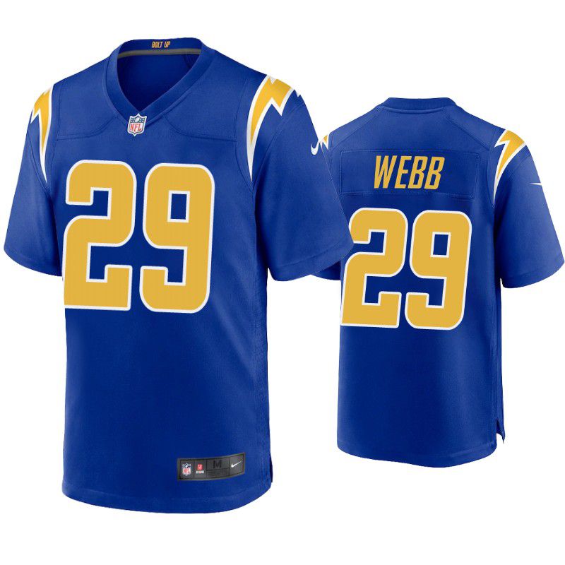 Men Los Angeles Chargers #29 Mark Webb Jr Nike Royal Game NFL Jersey